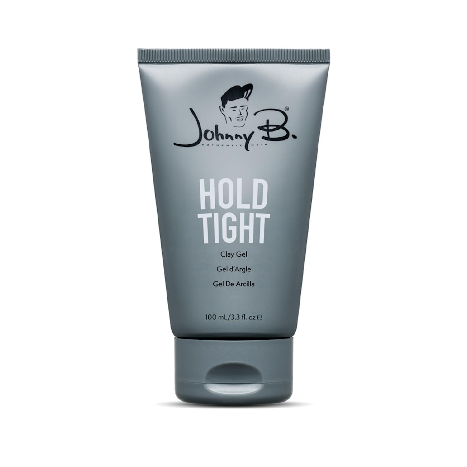 Johnny B. Hold Tight frente: gel de arcilla para definición suave y control flexible.