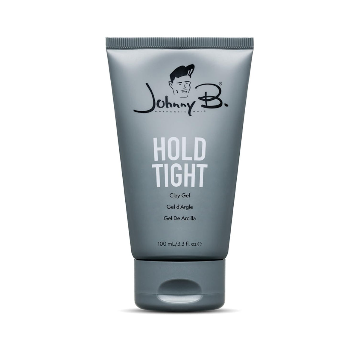 Johnny B. Hold Tight frente: gel de arcilla para definición suave y control flexible.