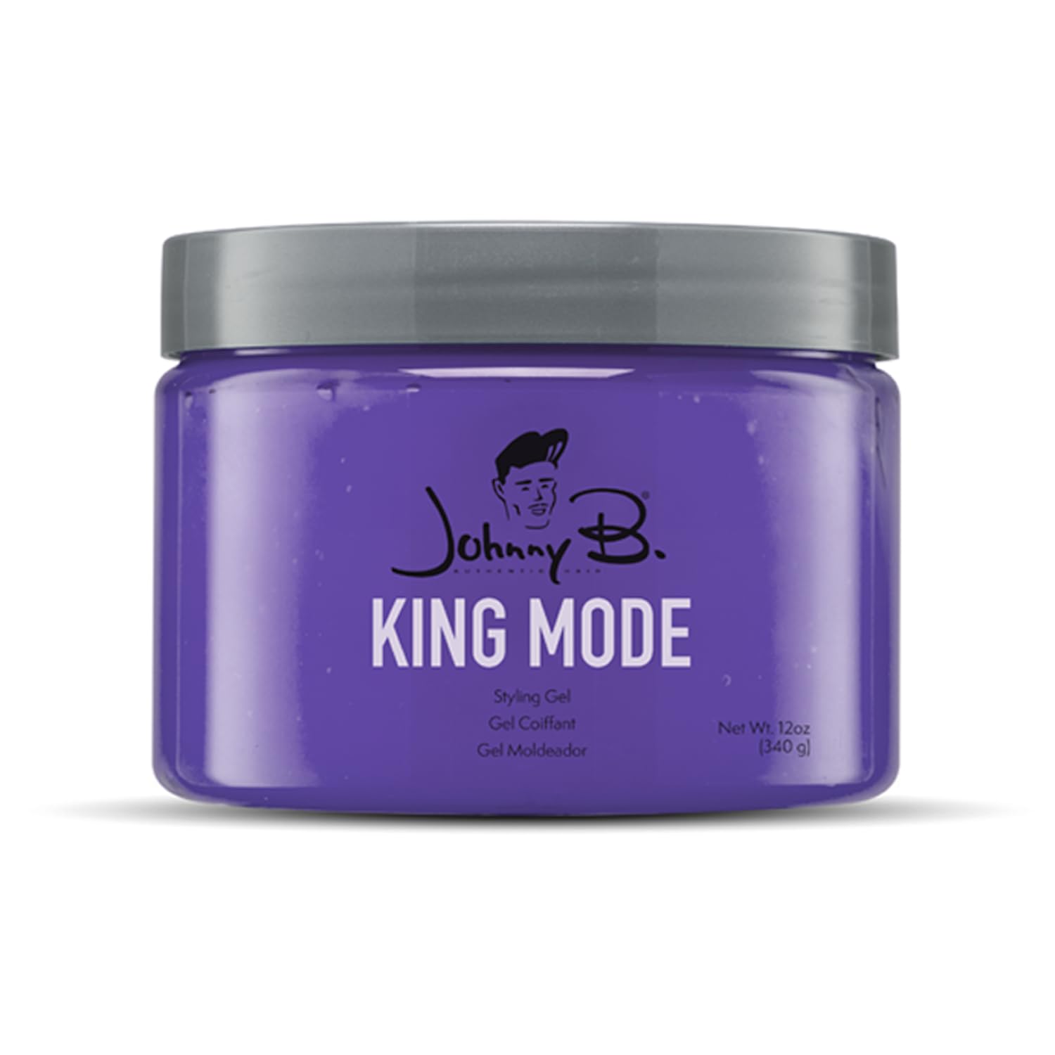 Frasco de JOHNNY B. King Mode de 12 onzas con volumen visible.