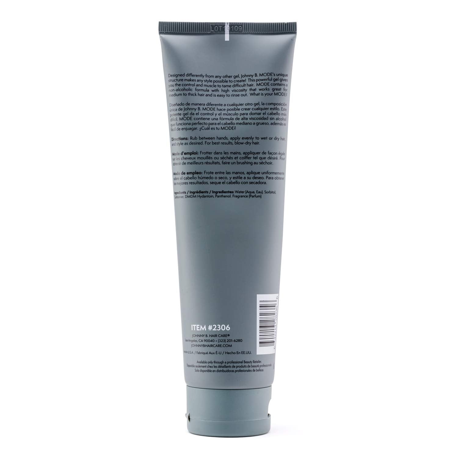 Johnny B. Mode gel: aplicación suave sin alcohol para más densidad.