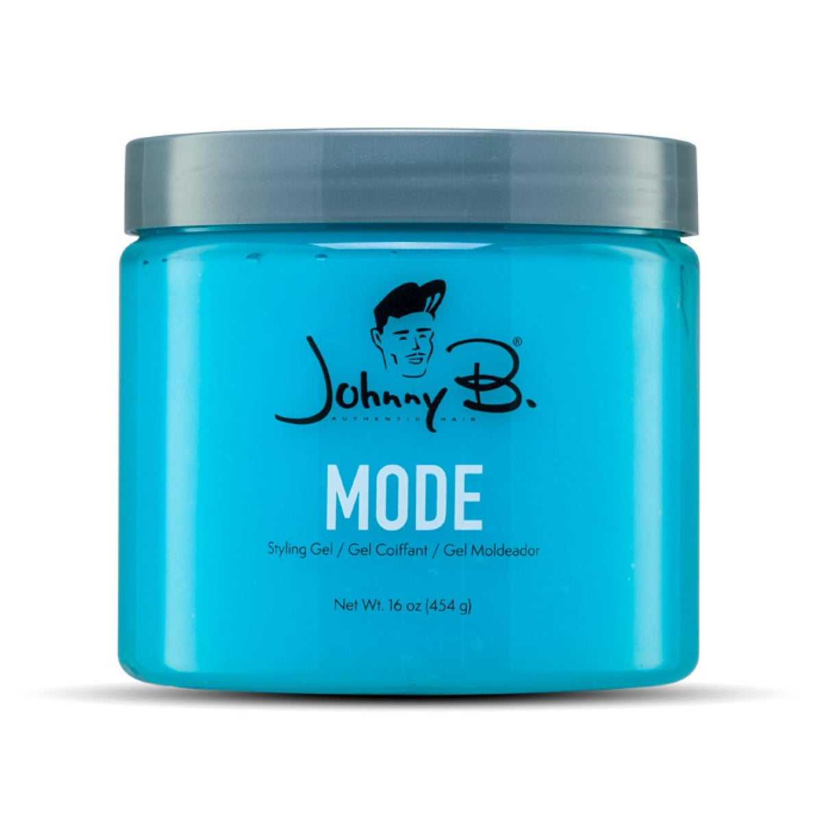 JOHNNY B. Mode gel profesional en bote de 16 onzas con control duradero para peinados