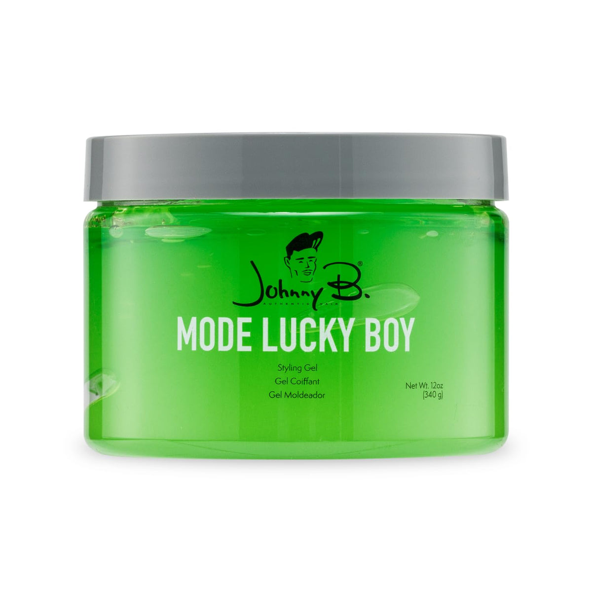 JOHNNY B. Mode Lucky Boy: gel en botella de 12 onzas para cabello medio a grueso.