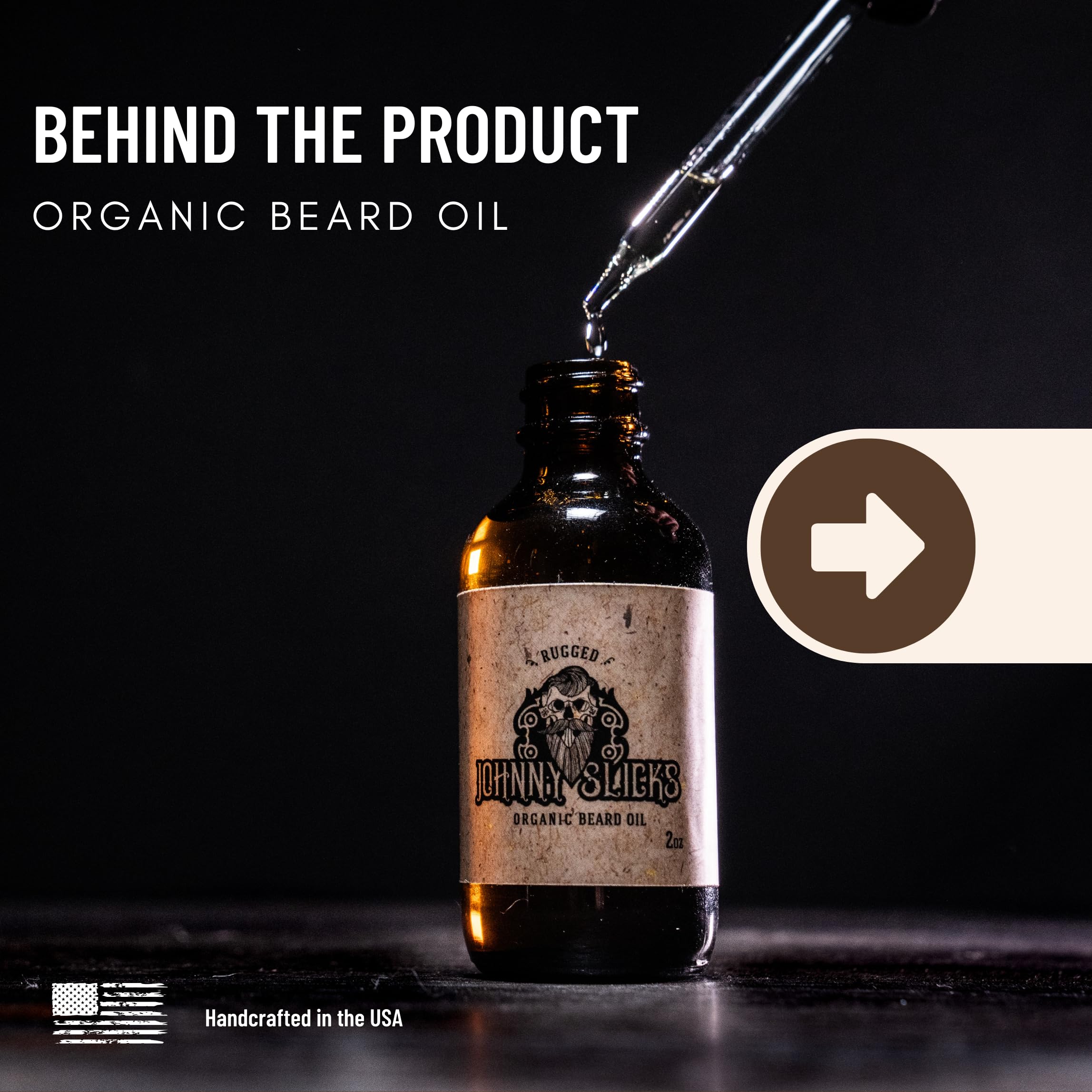 Johnny Slicks Aceite para barba: hecho en EE.UU. por veterano con ingredientes limpios