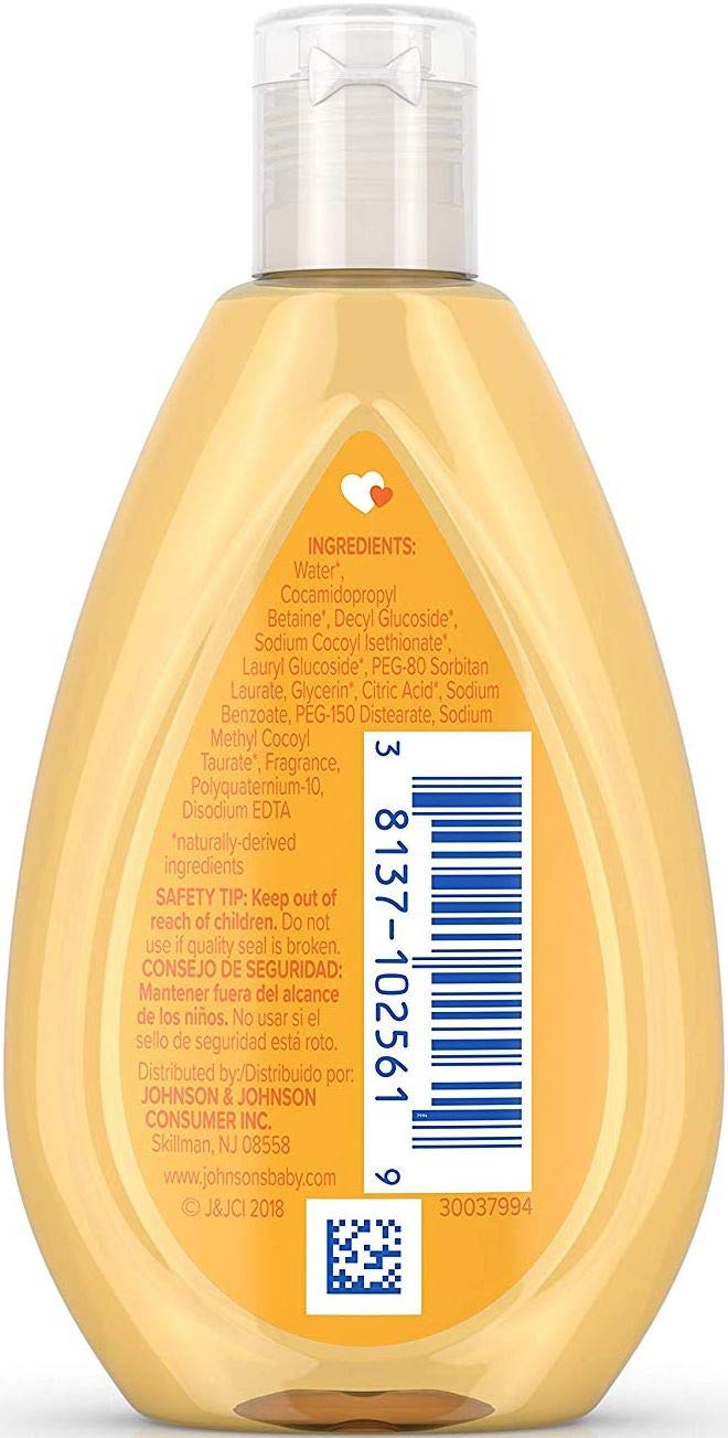 Champú Johnson's Baby, pack de 6, fórmula hipoalergénica para uso diario.