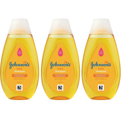 Johnson's Bebe champú de viaje, envase triple pack, limpieza suave para cabello y cuero cabelludo sensible.