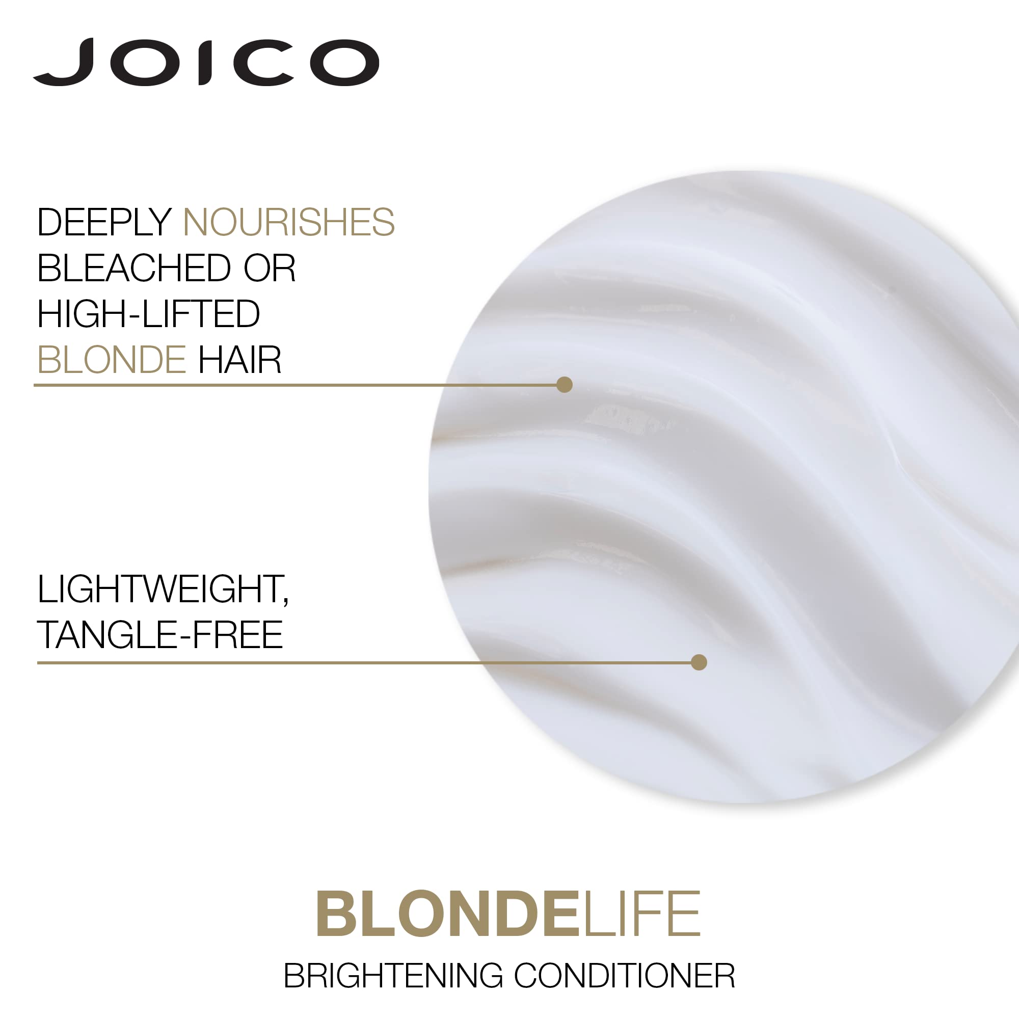 Brillos dorados en cabello rubio con Joico Blonde Life