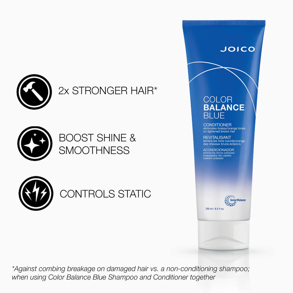 Muestra de tono cobrizo eliminado con Joico Color Balance para cabello iluminado