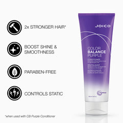 Joico Purple neutraliza tonos amarillos para cabello rubio y gris.