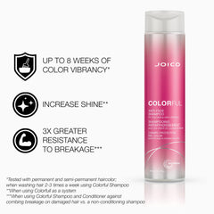 Joico Colorful Anti-Fade acondicionador junto a la botella, desenreda y aporta hidratación ligera