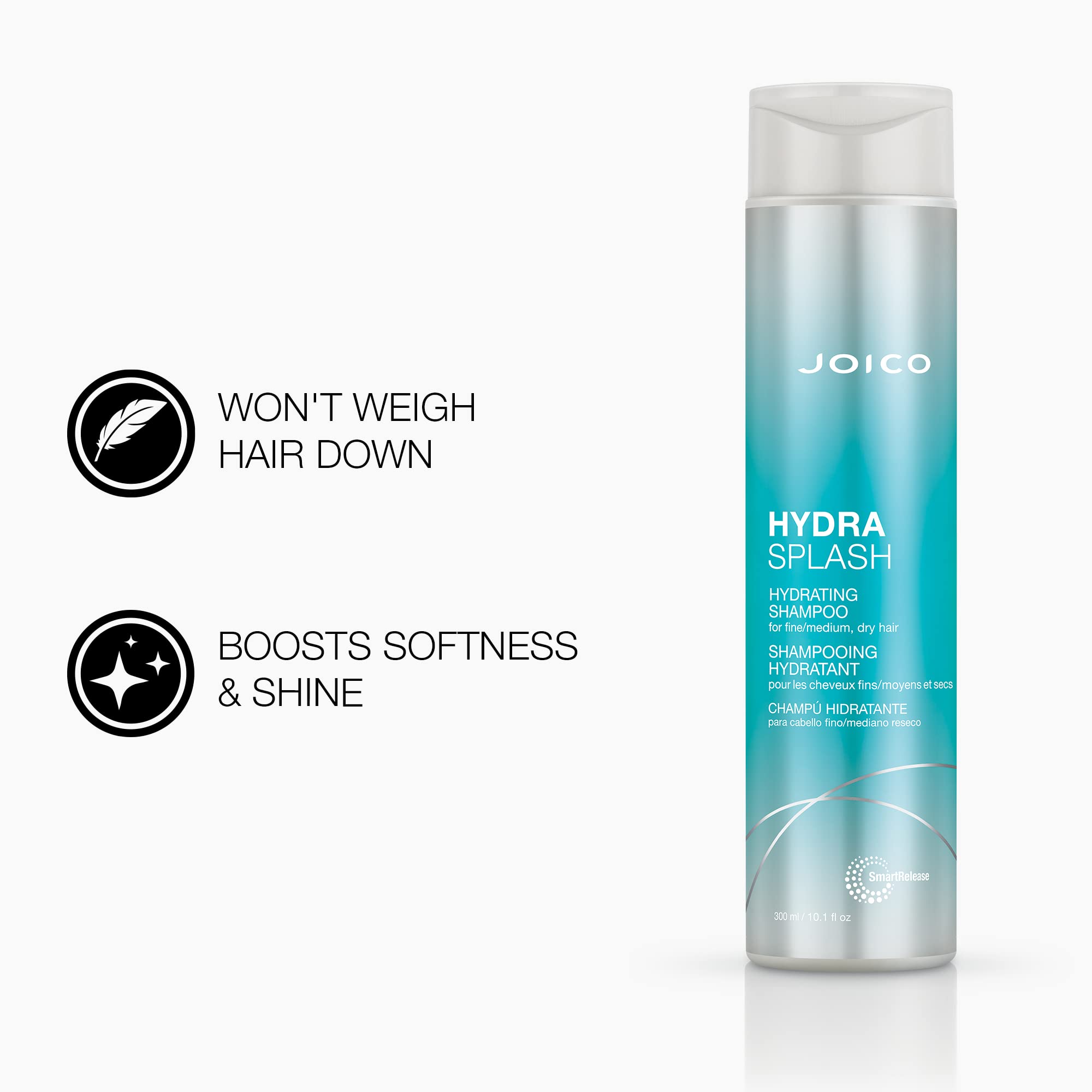 Joico HydraSplash crea espuma lujosa que limpia sin resecar.