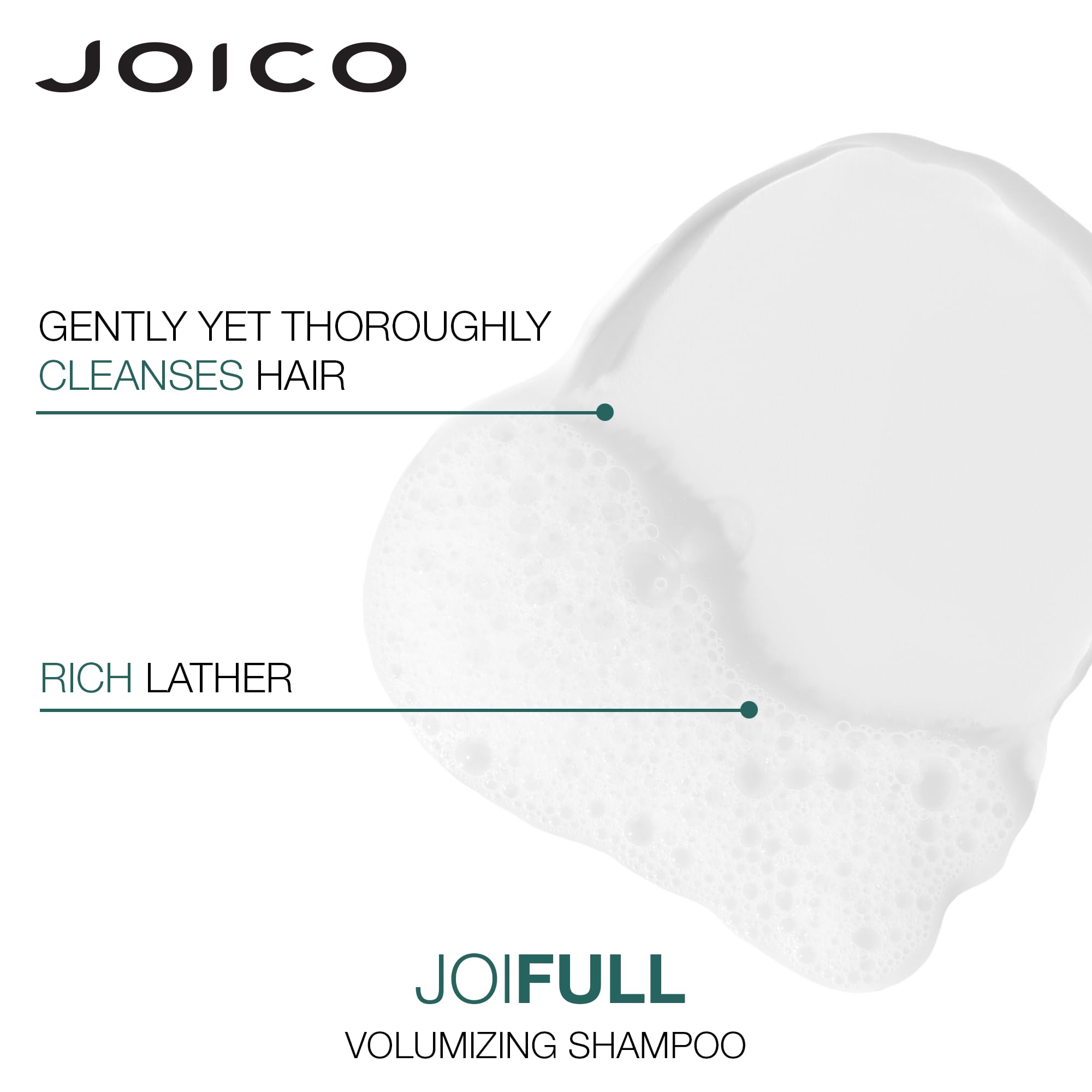 Pelo con JoiFULL mostrado con volumen visible y brillo natural.