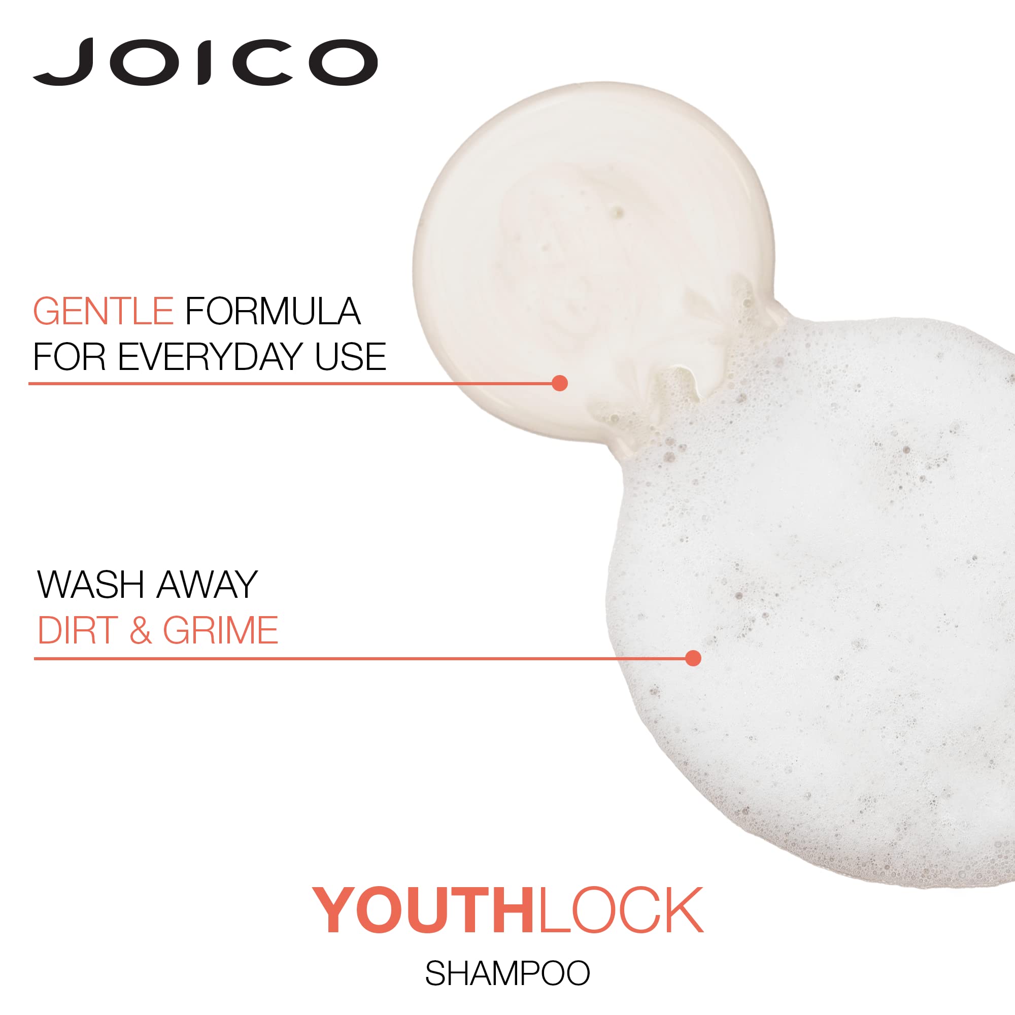 Joico YouthLock acondicionador, cabello frágil, fortalecimiento suave y manejabilidad.