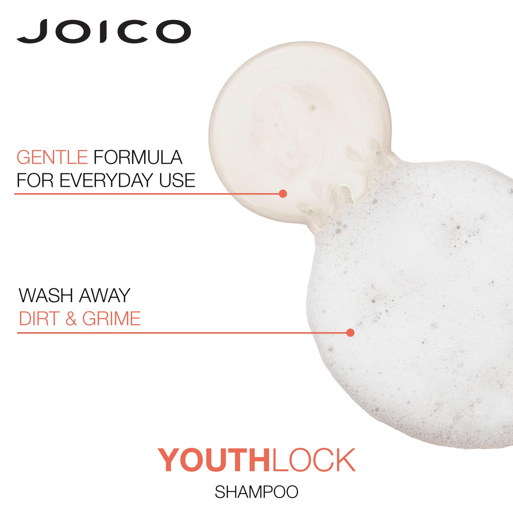 Joico YouthLock acondicionador, cabello frágil, fortalecimiento suave y manejabilidad.