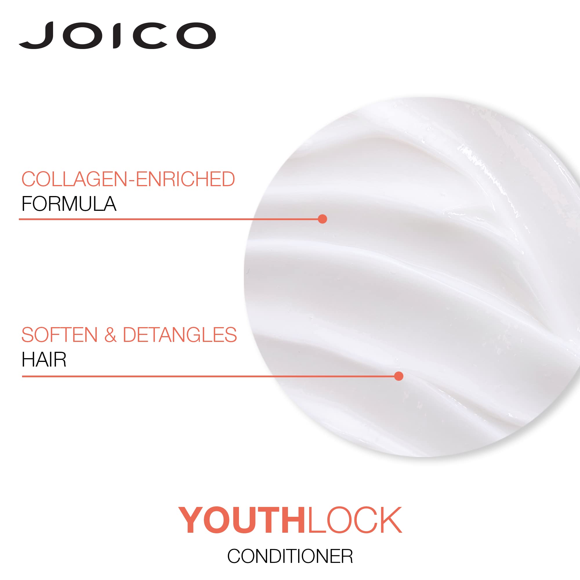 Joico YouthLock champú, cuidado diario, ayuda a reducir la caída del cabello.