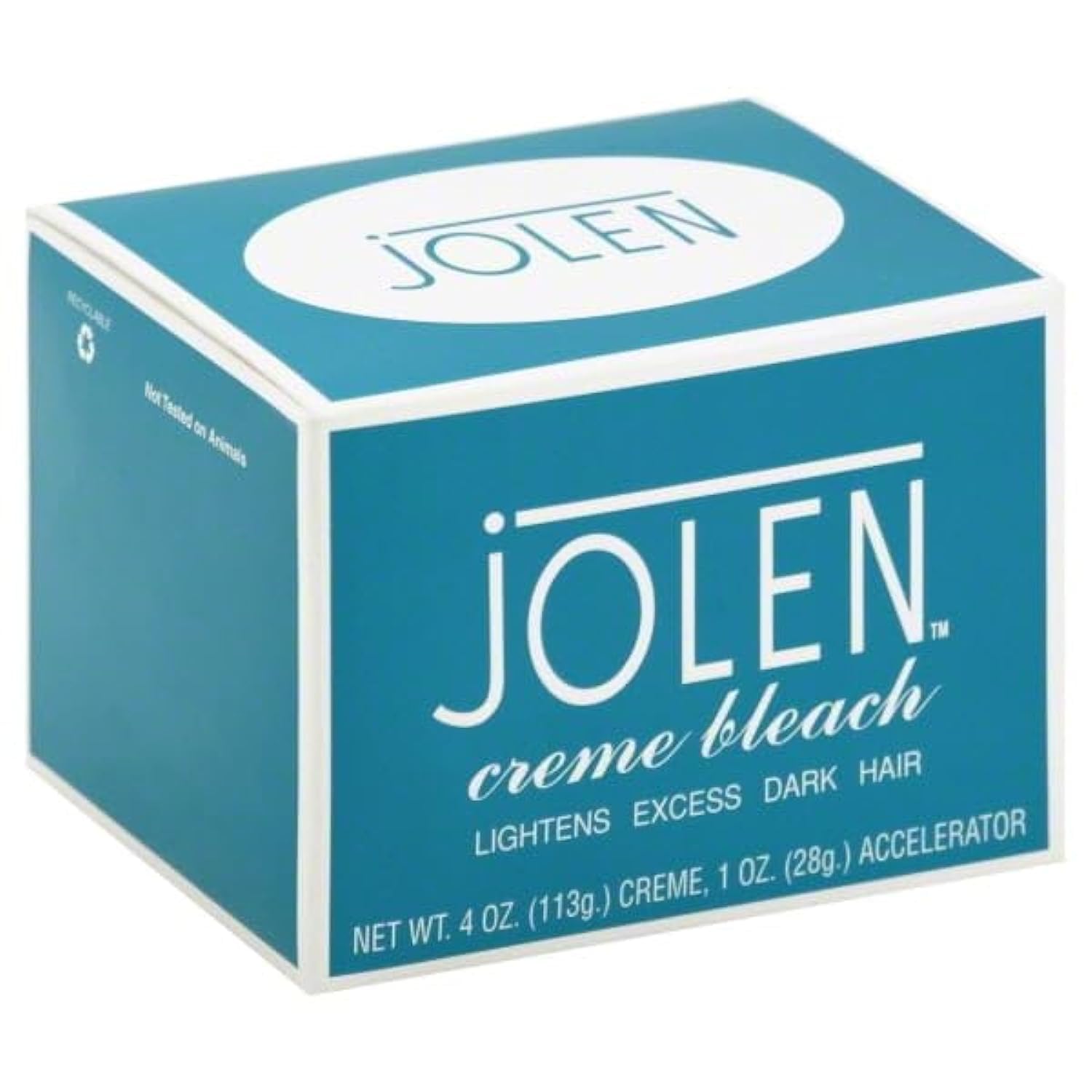 Jolen Creme Bleach Original Formula, bote 4 onzas, blanquea vello facial de forma suave