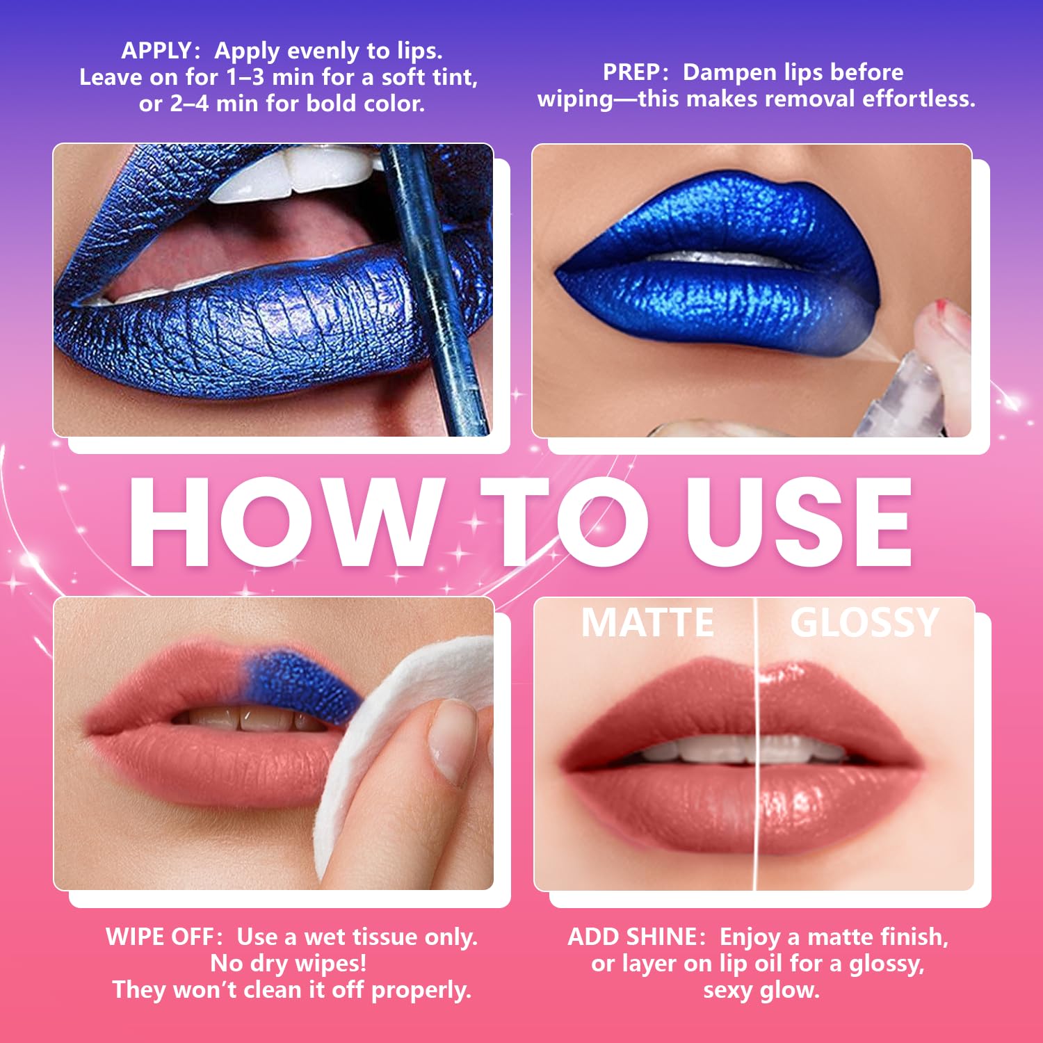 Jolilab Tinte Labial color duradero que mantiene el tono vibrante.