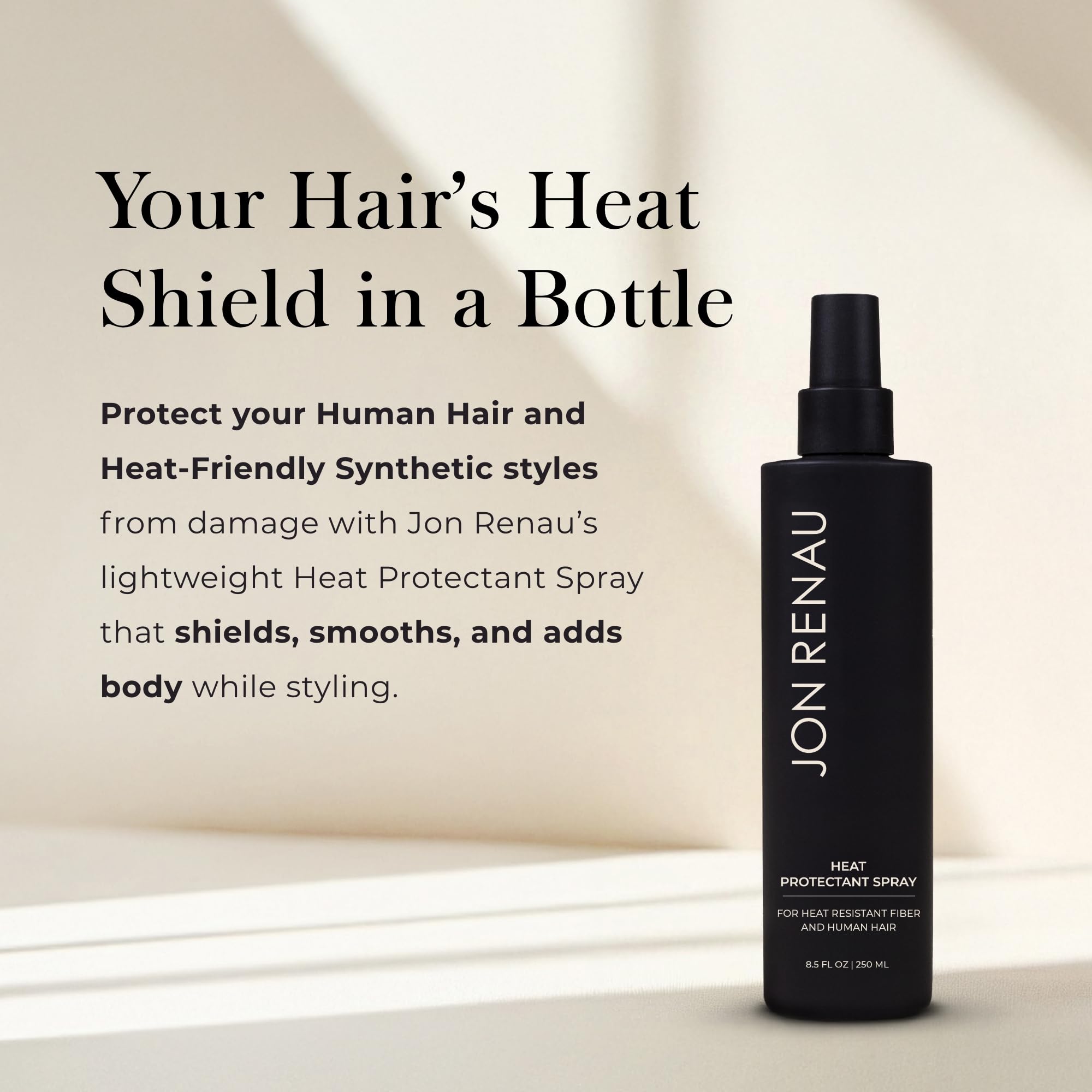 Jon Renau Protector Térmico: aplicación en el cabello para manejo suave con calor