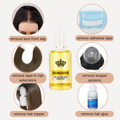 JOOYEAH Remover adhesivo para extensiones: fácil de usar en casa o en salón.