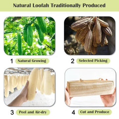 Material natural de Jopplim con lufa y tela para exfoliación suave y segura