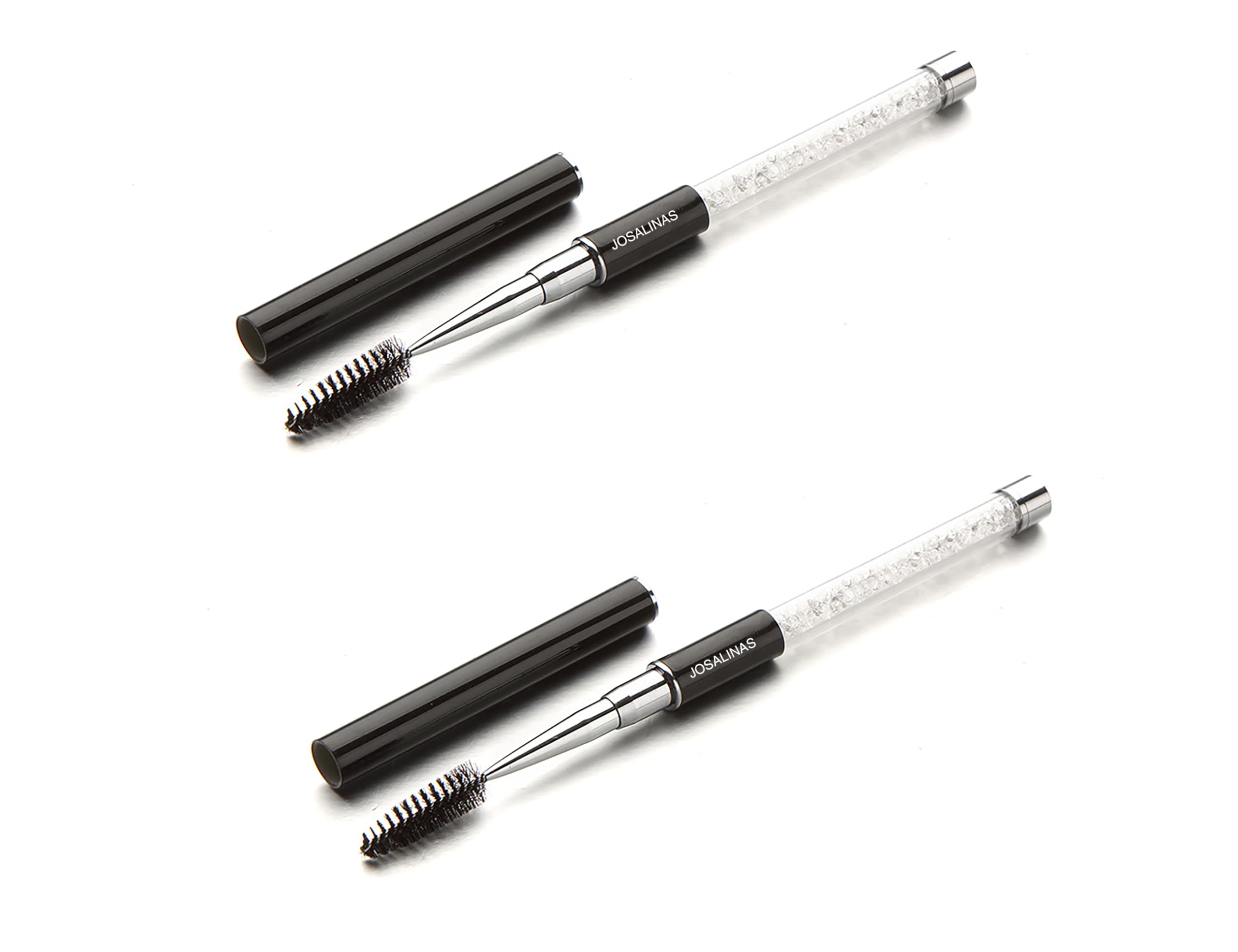 Cepillos de máscara JOSALINAS, dos piezas, para cejas y pestañas, aplicación precisa.