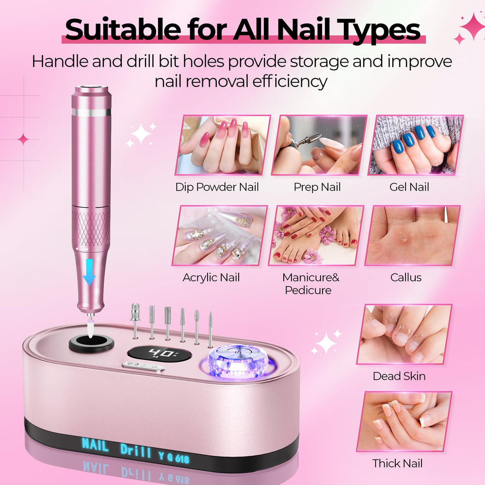 Diseño compacto JOSGLOI con almacenamiento para brocas.