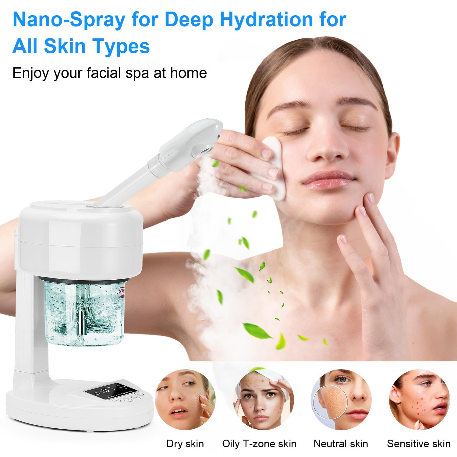 JOSTZHXIN vapor caliente ofrece una experiencia envolvente de limpieza suave y reconfortante.