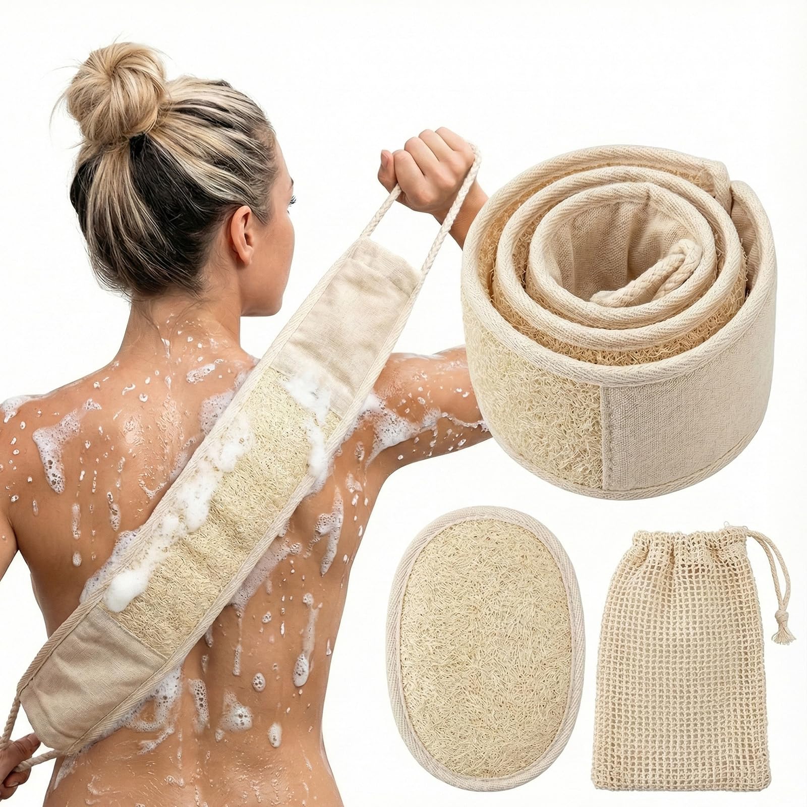 JouiiSiYa exfoliante corporal manual para exfoliar suavemente la piel.
