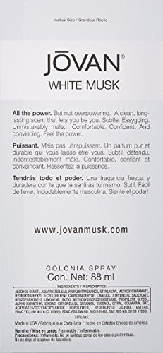 Aplicación en spray de Jovan White Musk, sensación suave que perdura
