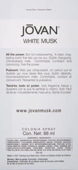 Aplicación en spray de Jovan White Musk, sensación suave que perdura