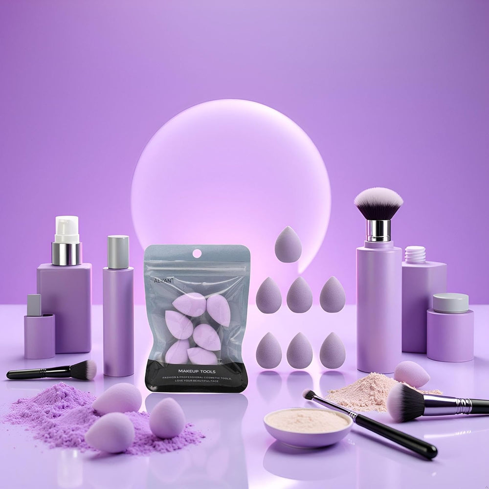 Esponja Jowxsx de bordes ergonómicos para detalles alrededor de ojos y nariz.