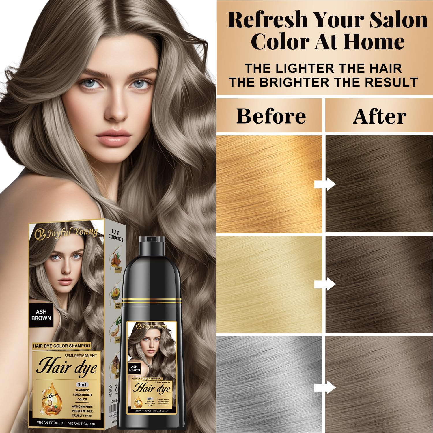Joyful Young Tinte para barba: color natural y cobertura suave.