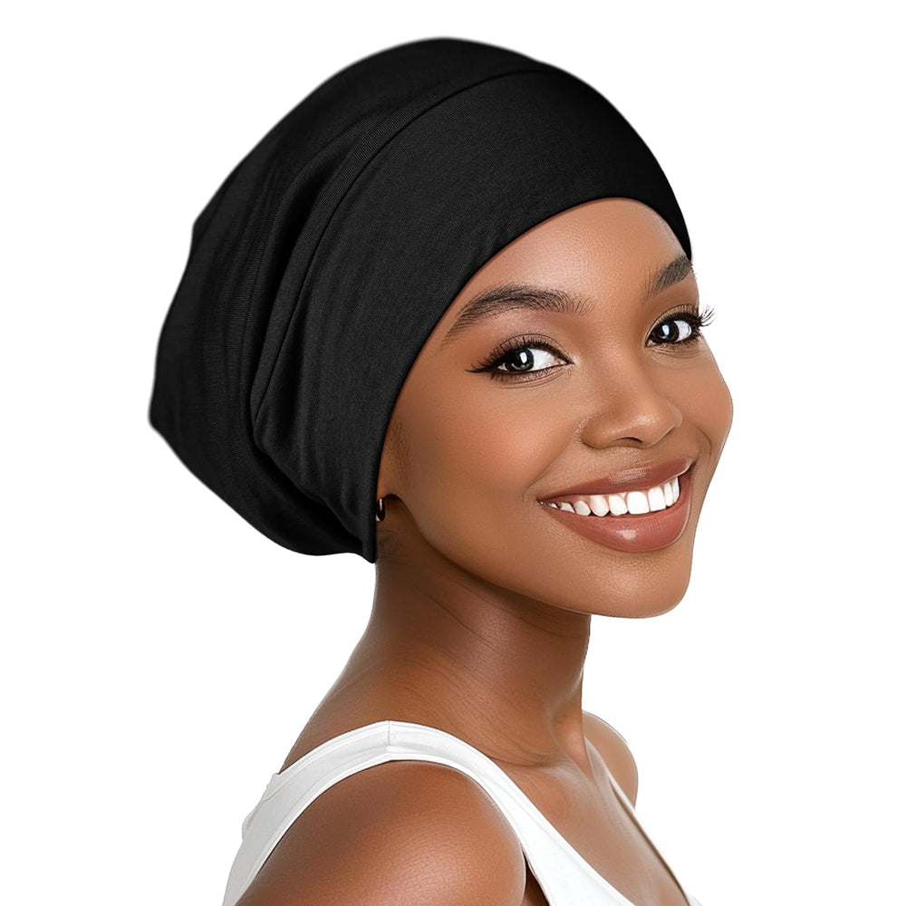 Joyhabit bonete satinado para dormir protege el cabello durante la noche.