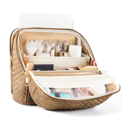 JOYYTUU bolso maquillaje con división ajustable, organización flexible para productos.