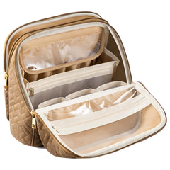 JOYYTUU bolso maquillaje grande abierto, acceso rápido para uso diario y planificador.