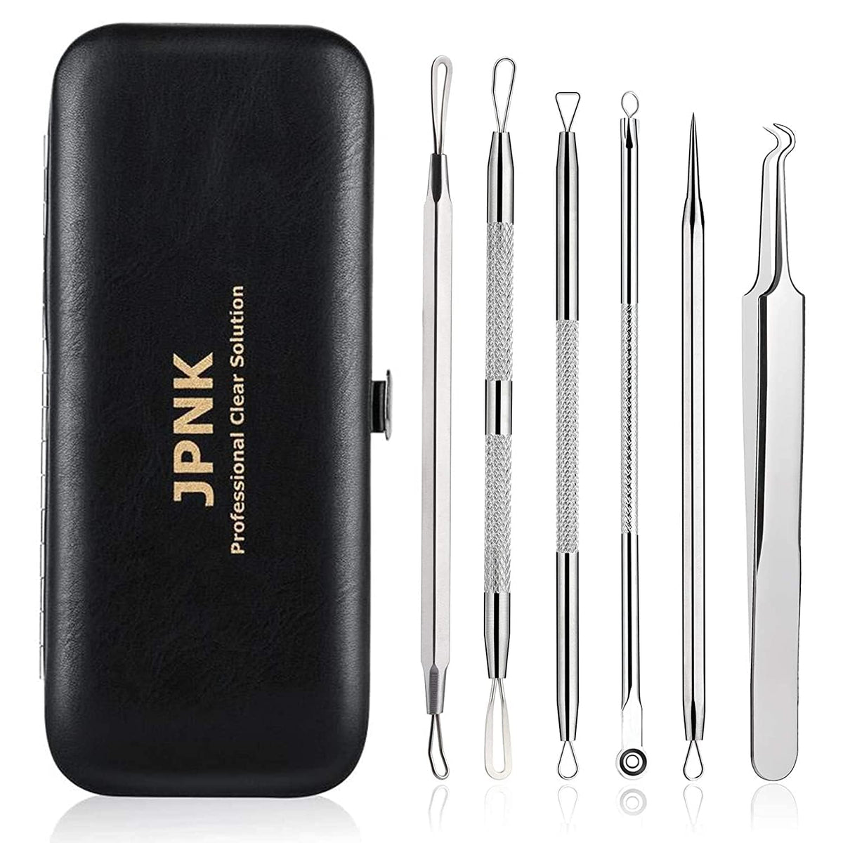 JPNK extractor de comedones: conjunto compacto para una limpieza facial precisa.