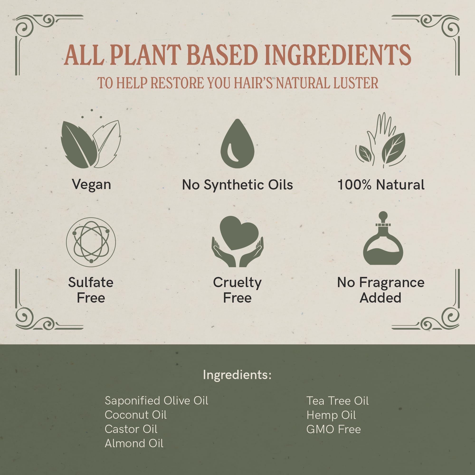 J.R.LIGGETT'S ingredientes: coco y ricino para nutrición capilar