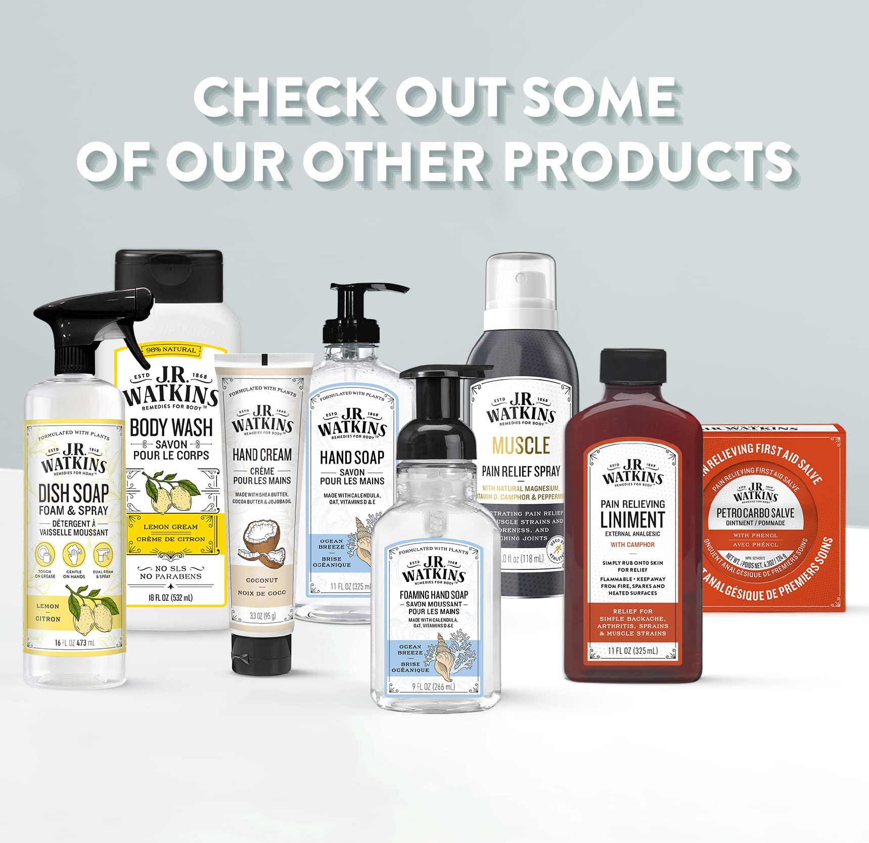 Crema de manos J.R. Watkins hecha en EE. UU. con tradición natural.