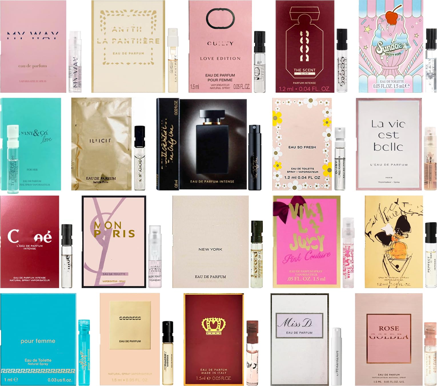 Conjunto de muestras de perfume JRoBeauty para mujeres, ideal para viajar y descubrir fragancias
