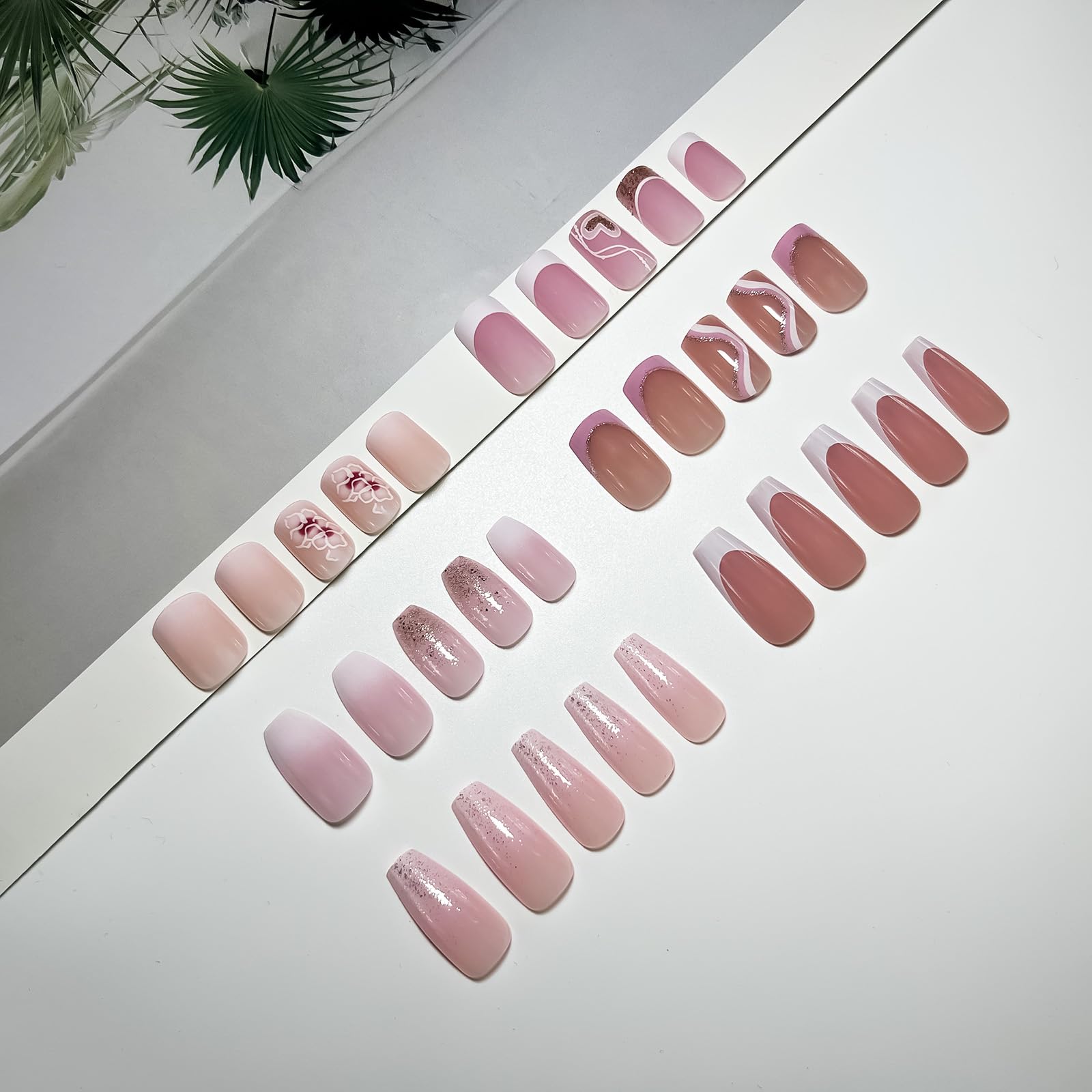 Jsiallye uñas adhesivas reutilizables para cambios frecuentes