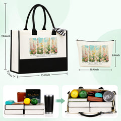Tote de gran capacidad JSTUMB lista para compras o salidas.