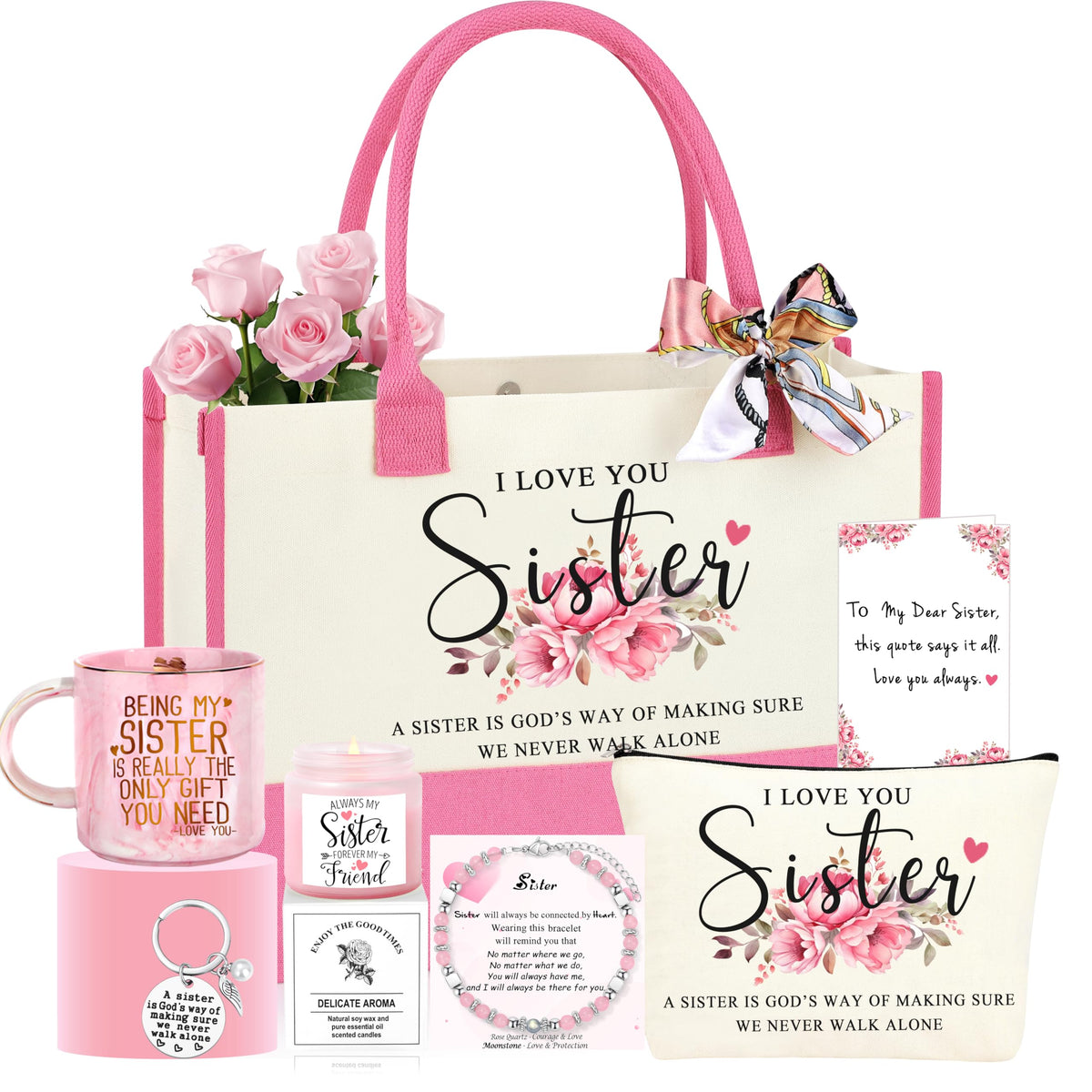 Conjunto de regalos JTENGTOP para hermana, ideal para ocasiones especiales.