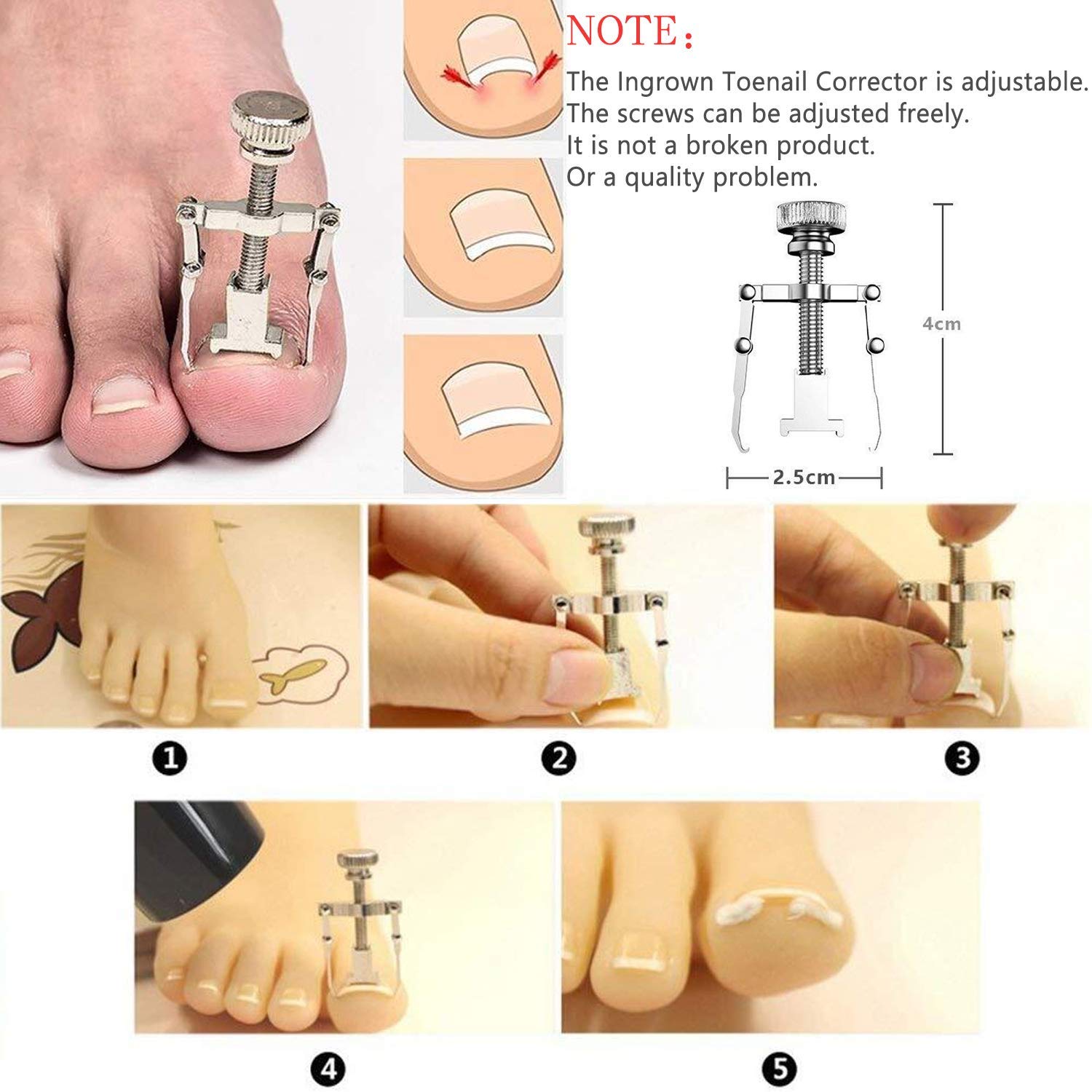 JTIEO tijeras corta uñas para un corte rápido y limpio.