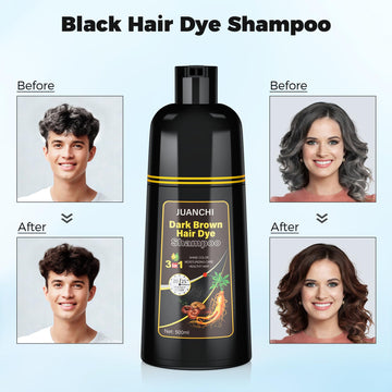 JUANCHI Tinte shampoo aplica rapido en manos para teñir el cabello
