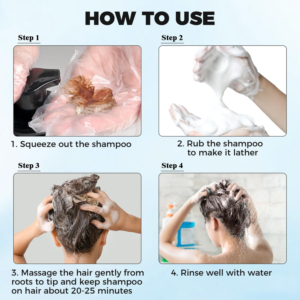 JUANCHI Tinte shampoo con ingredientes herbales para cabello nutrido