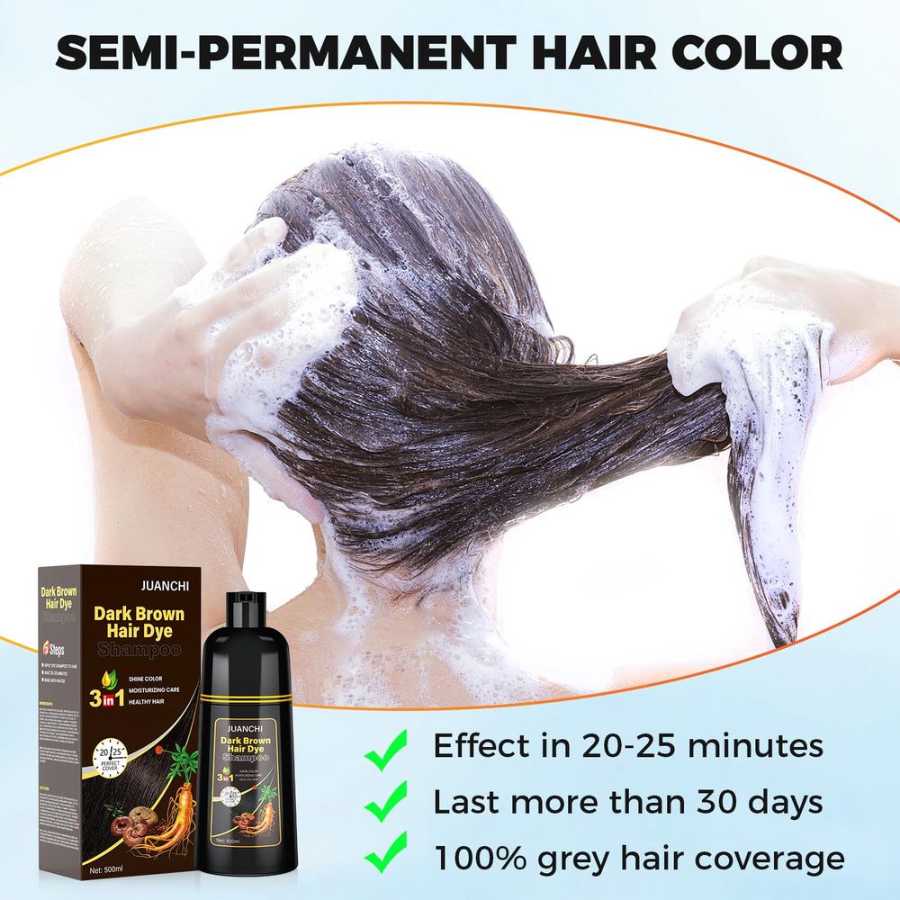 JUANCHI Tinte shampoo textura cremosa facilita la aplicacion
