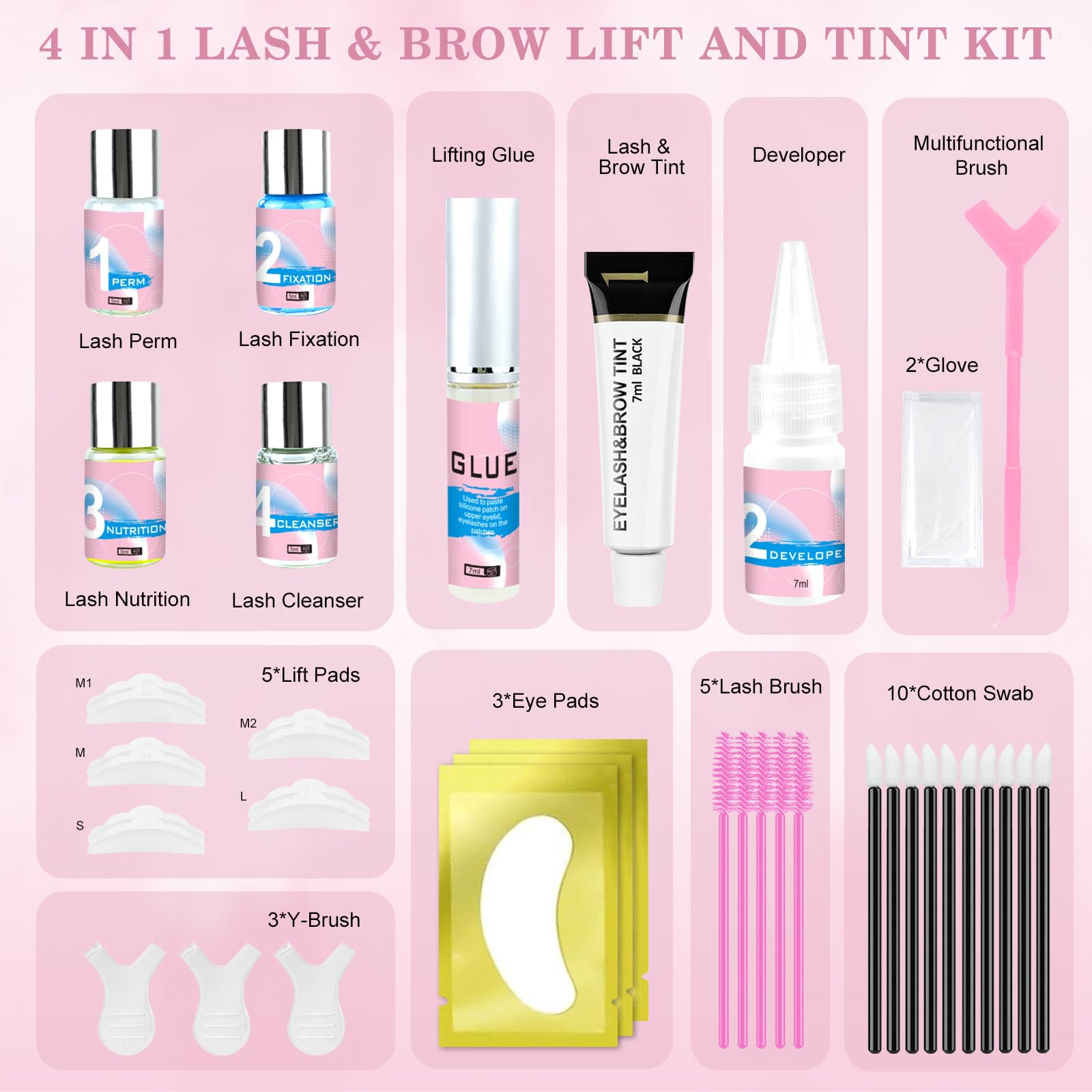 Cejas definidas con JUANPHEA Lash Lift Black Kit.