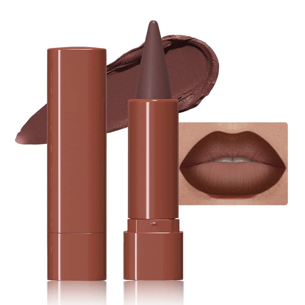 JUAAZIN delineador labial mate marrón-ombré para un acabado suave y definido.