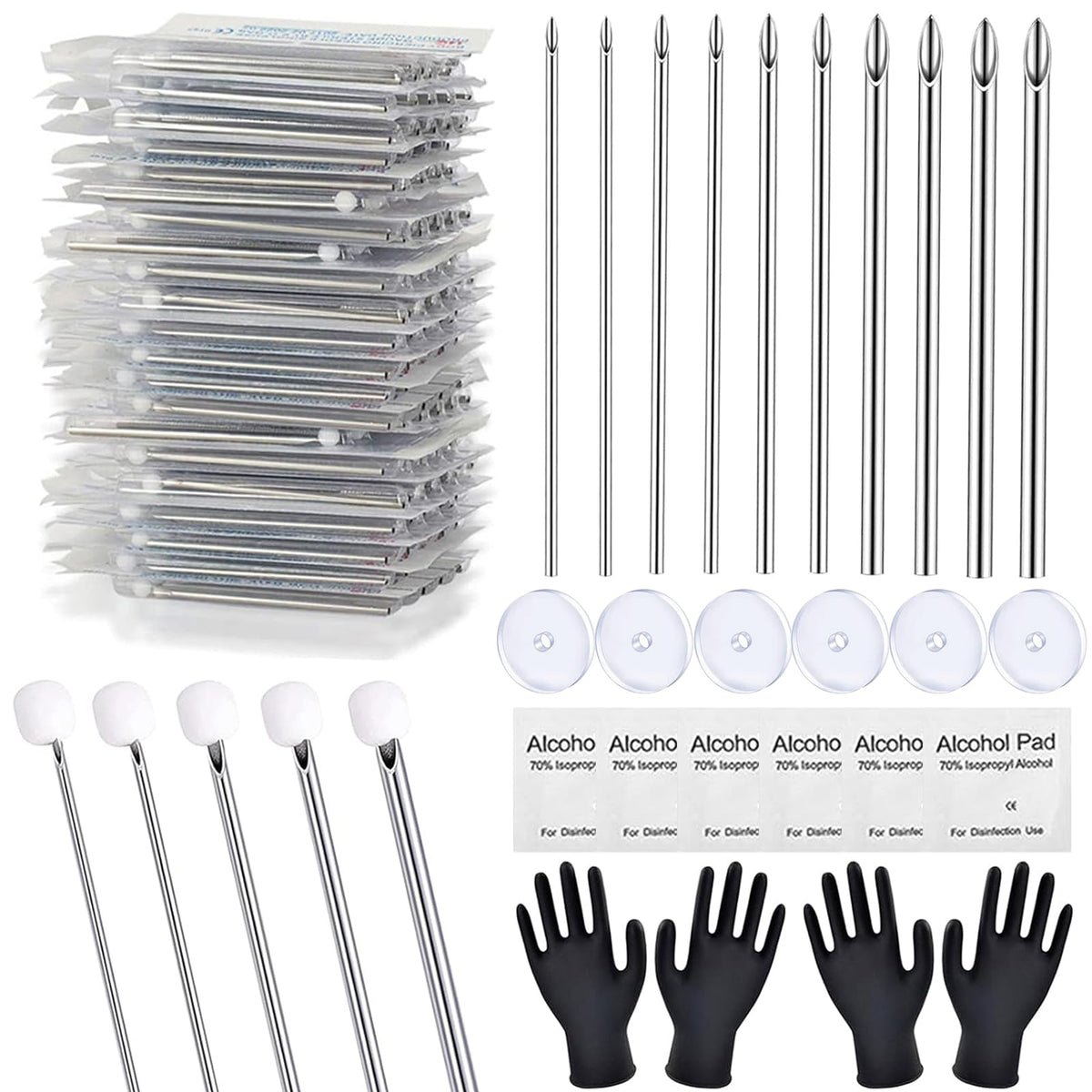 Judero 66 piezas kit piercing empaquetado para selección rápida