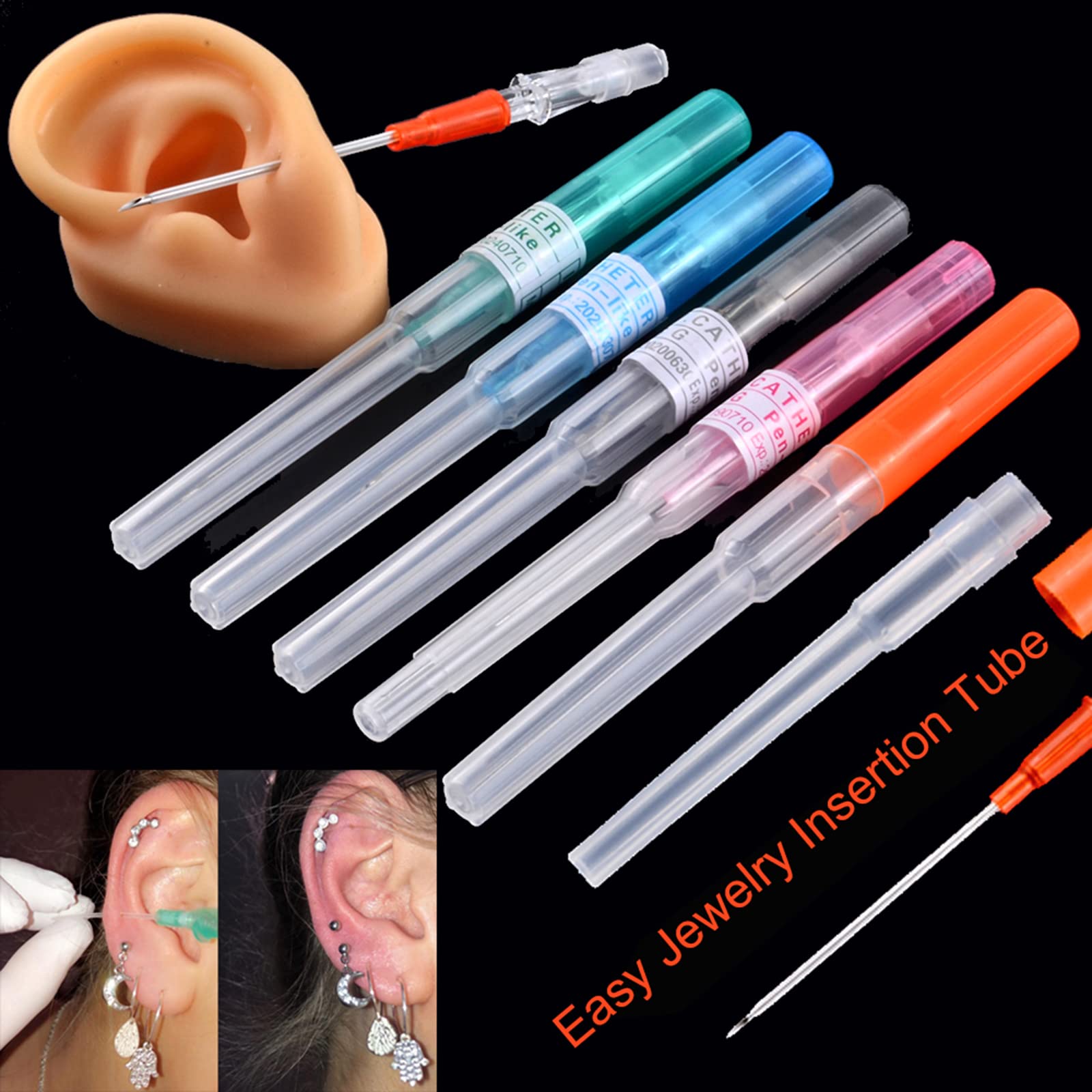 Judero 16G catéter, aguja para cartílago, precisión en perforaciones.
