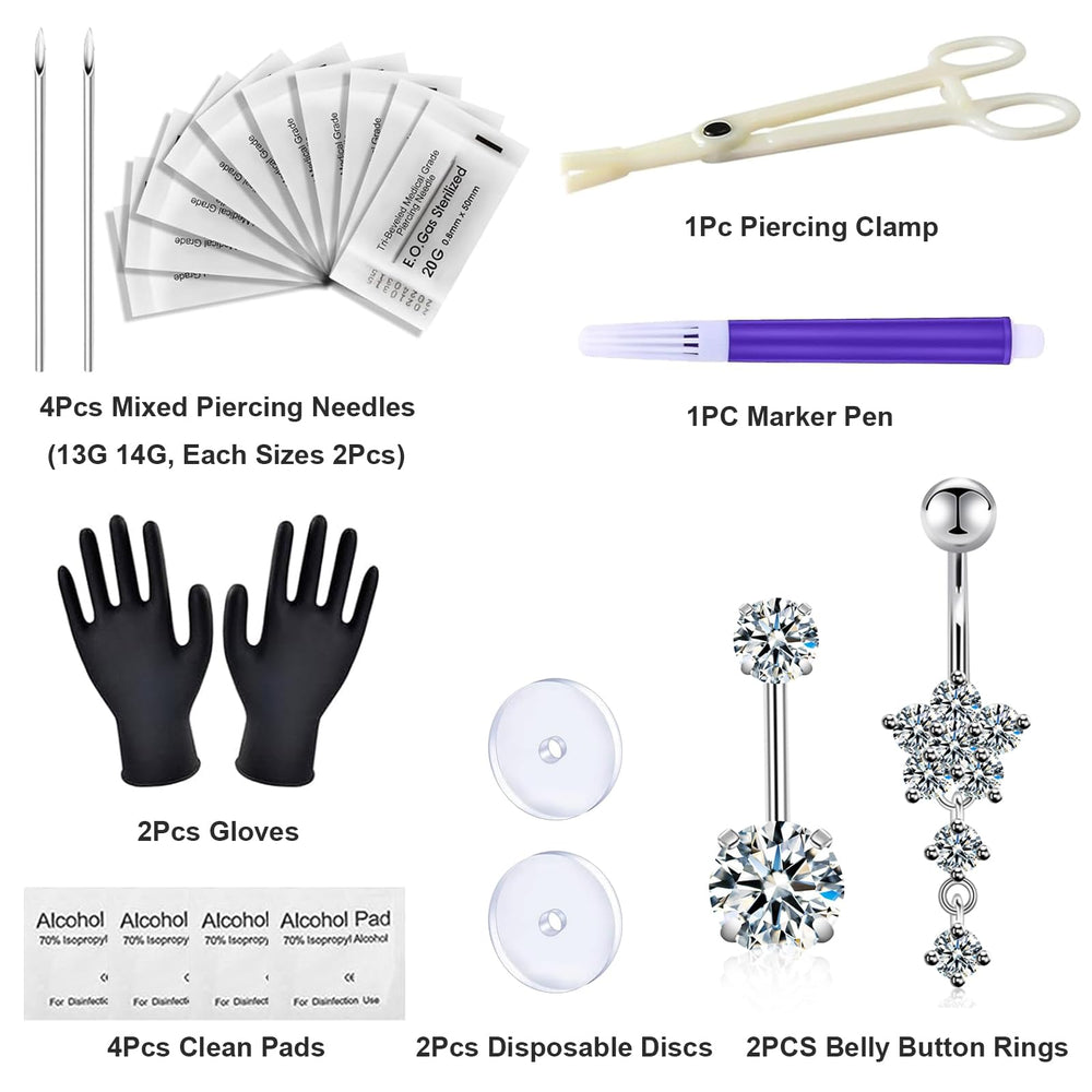 Judero anillos 14G para ombligo, ideal para uso diario con estilo.
